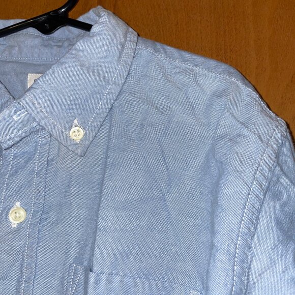 Gap Kids Light Blue Button-Up Shirt XL (12) 100% Cotton Long Sleeve Classic Fit - Picture 2 of 7